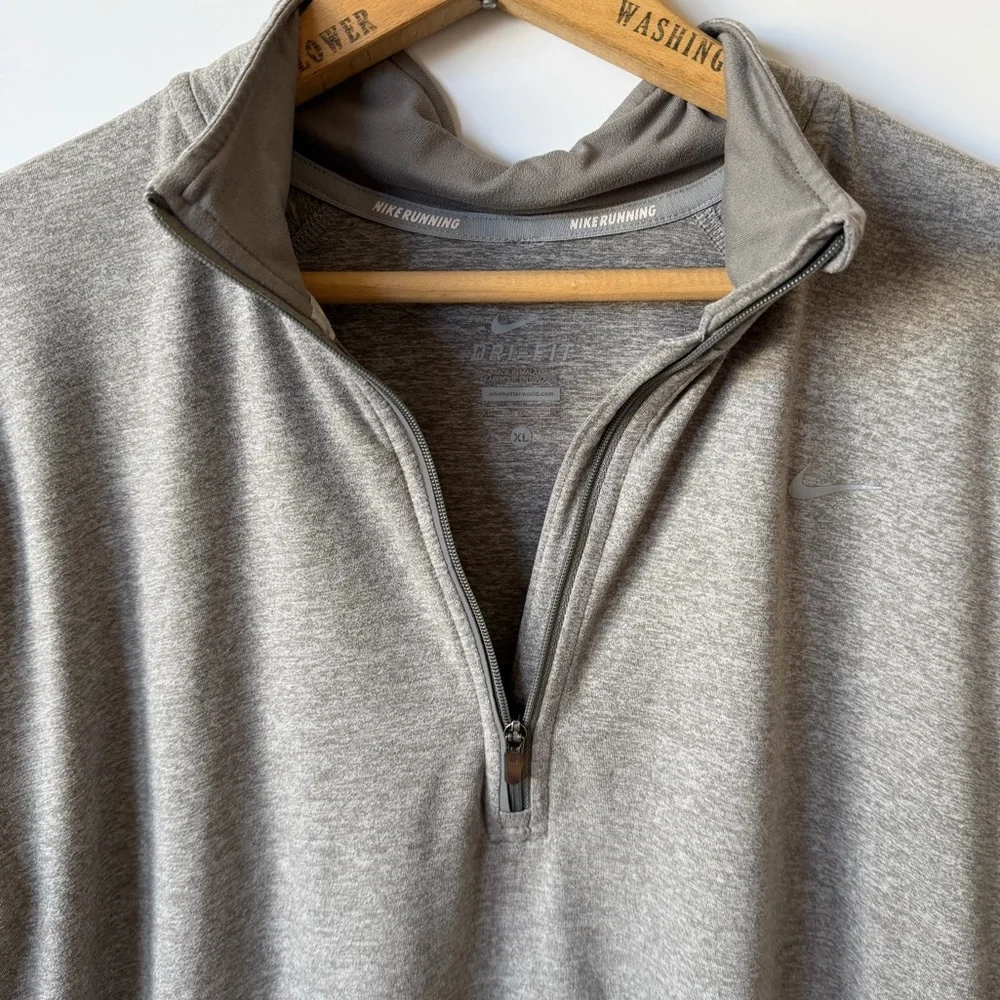 Nike Gray Dri-FIT Quarter-Zip Top - Picture 3 of 8
